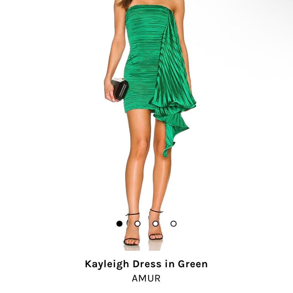 AMUR Asymmetrical Emerald Dress
